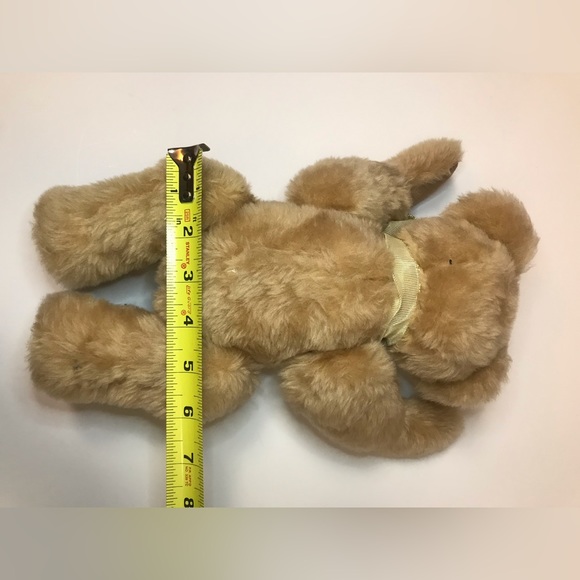 Vintage Jointed plush bear with gold scarf - Picture 5 of 7